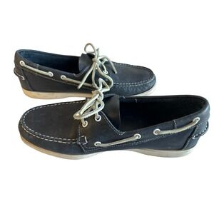 Sebago Docksides Men's Boat Shoes Leather Lace Up Casual Blue Size 10 Preppy